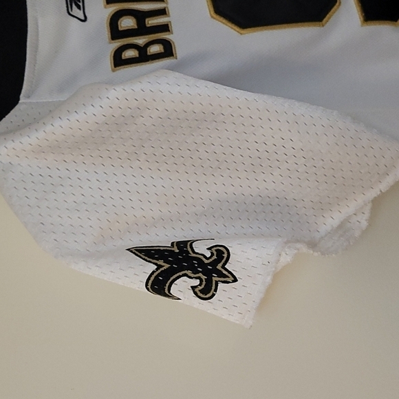 REEBOK NFL Embellished Drew Brees New Orleans Saints V-Neck Jersey Small - Picture 7 of 11